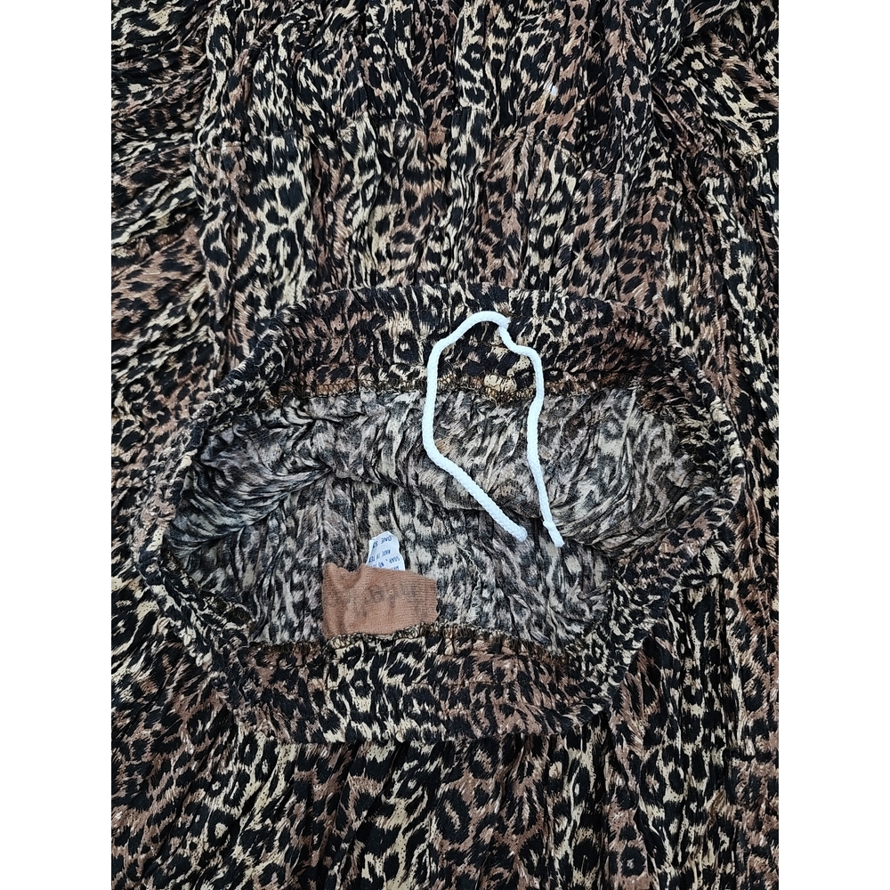 Leopard Print Tencel Strapless Dress - Picture 3 of 5